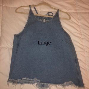 Denim material shirt, no tags but never worn